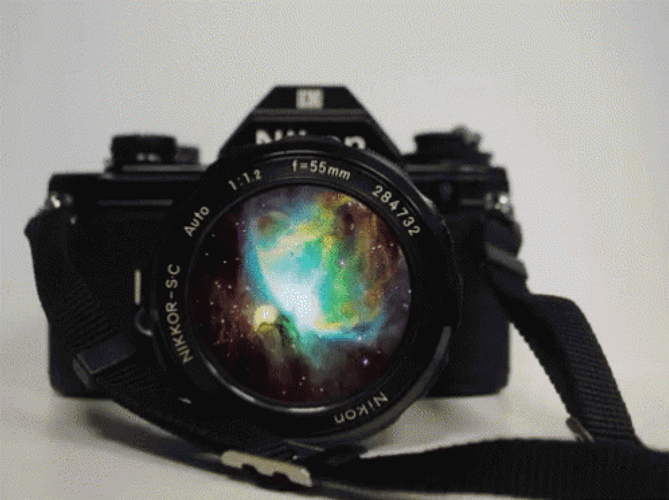Camera lens galaxy gif.