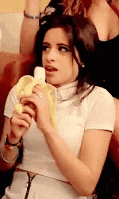 Camila Cabello Eating Banana GIF