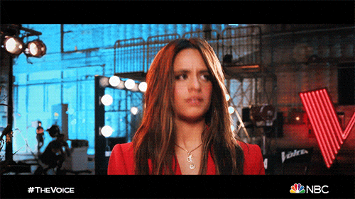 Camila Cabello Looks Up The Voice GIF