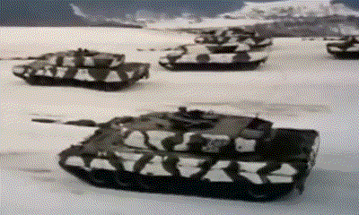 Camouflage Tanks Racing GIF