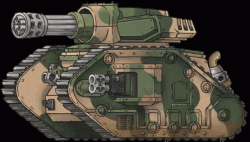 Camouflaged Tank with Cannon