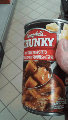 Campbells Chunky Steak And Potato Soup Can GIF