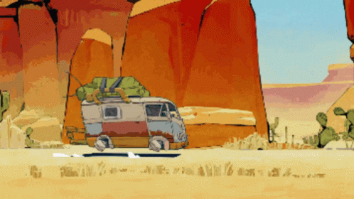 Camper Vehicle Pixelated GIF