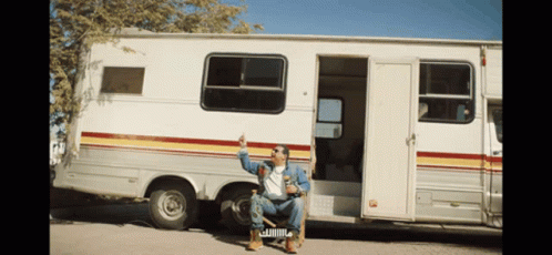 Camper Vibing Inside The Trailer GIF