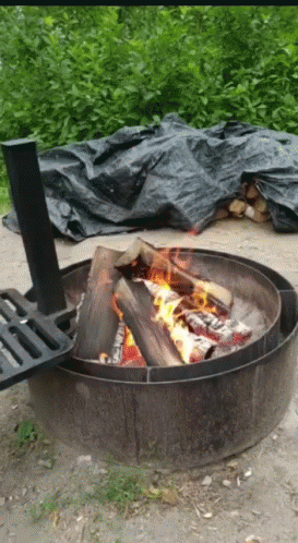 Small Warm Backyard Campfire GIF