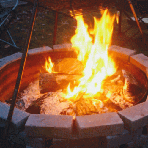 Glowing Backyard Small Campfire GIF