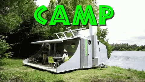 Incredible Revolving Camping Cabin GIF