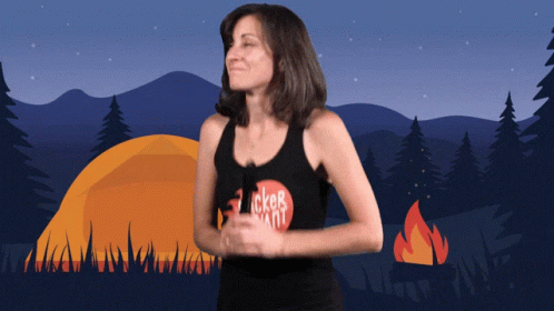 Happy Camper Dance Camping Layout Background GIF