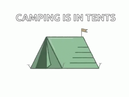 Putting Up Camping Tents Animation GIF