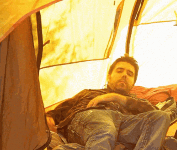 Camping Sucks Waking Up Bad Mood GIF