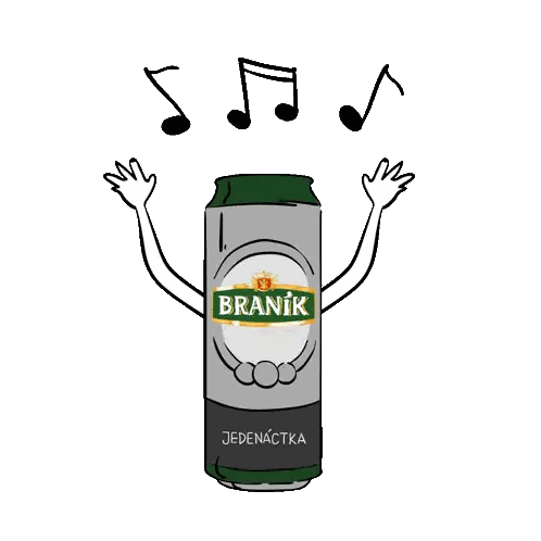 Can Of Branik With Music Notes