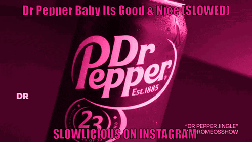 Can of Dr Pepper on Pink Background