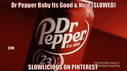 Can of Dr Pepper on Red Background