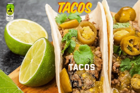 Can of Lime Lite Next to Tacos