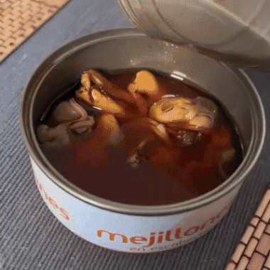 Can of Mussels with Open Lid