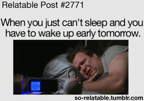 Can't Sleep Before Early Wake Up