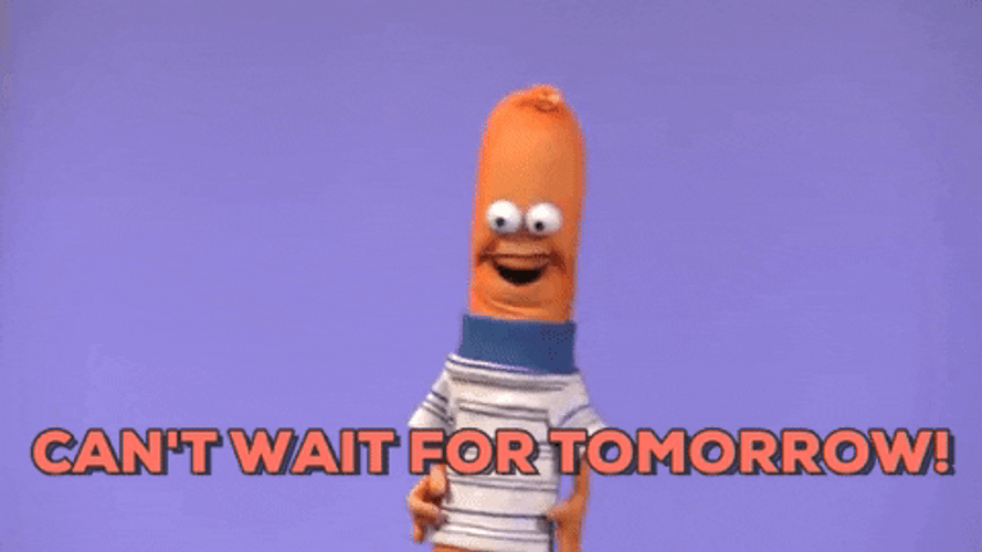 Can't Wait Funny Sausage GIF