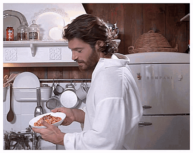 Can Yaman Showing Pasta GIF