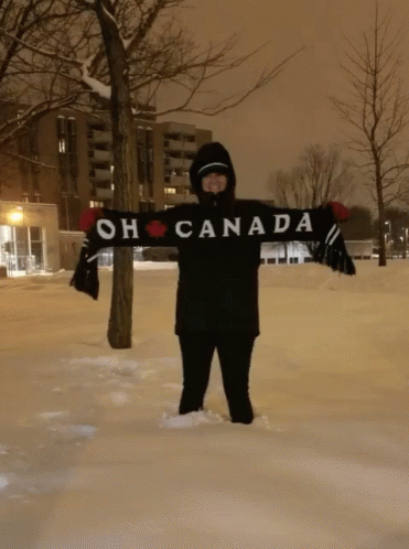 Oh Canada Funny Angel Snow GIF
