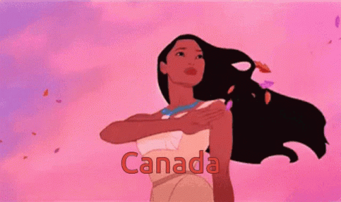 Windy Canada Pocahontas Waving GIF