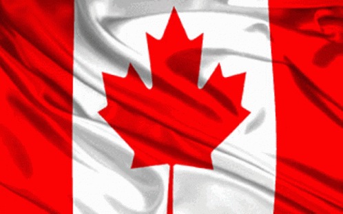 Canada Flag Silk Fiber Waving GIF