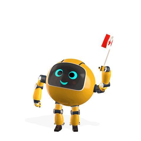 Canada Day Heyauto Robot Kit Waving Flag GIF