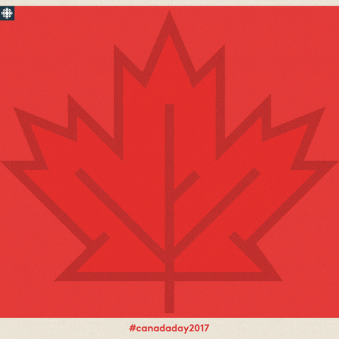 Canada Day Maple Leaf Edges Forming Digital Art GIF