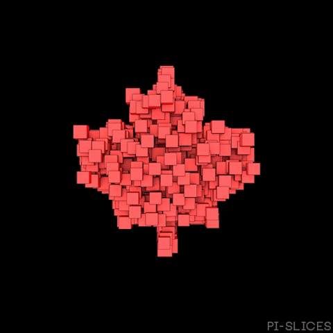 Canada Day Pi Slices Maple Leaf GIF