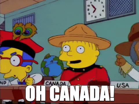 Canada Day Ralph Wiggum The Simpsons GIF