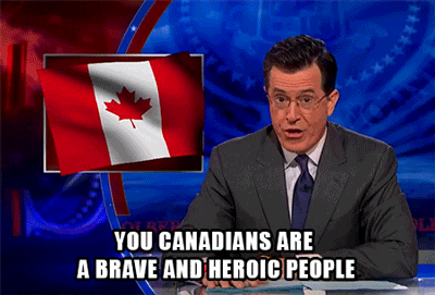 Canada Day Stephen Colbert Canadian Flag GIF