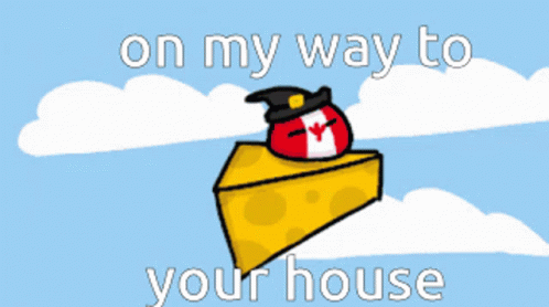 Canada In Flying Cheese Countryballs GIF