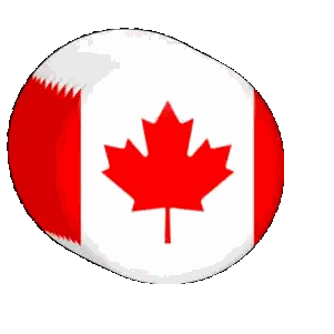 Canadian Flag With Red Maple Leaf