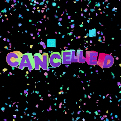 Cancelled Animated Confetti GIF