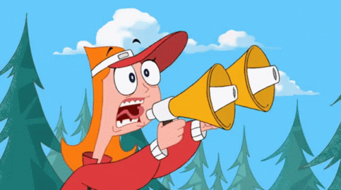 Candace Flynn In Double Megaphone GIF