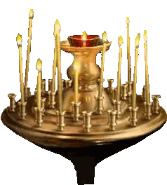 Candle Holder With Red Candle