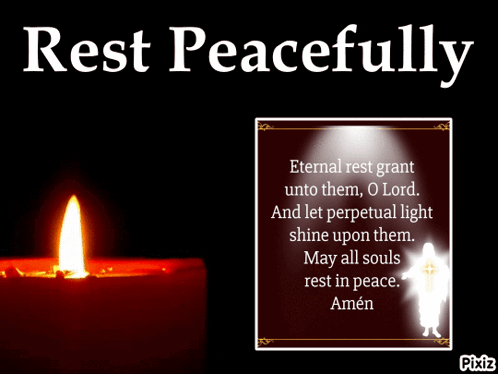 Candle Saying Rest Peacefully