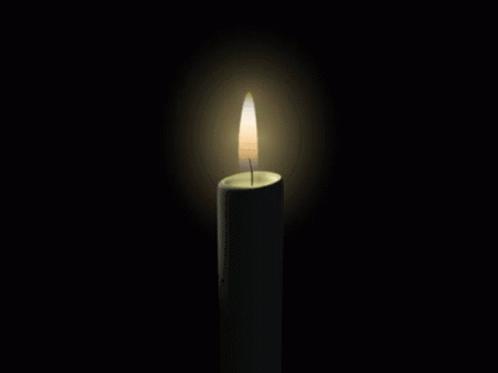 Candle With Man Picture Lit GIF