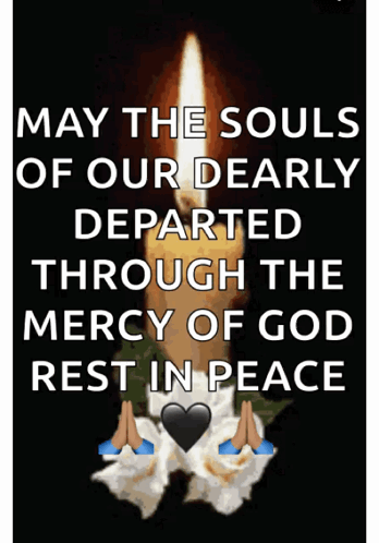 Candle With Rest In Peace Message GIF