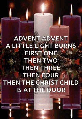 Candles Saying Advent Advent A Little Light Burns
