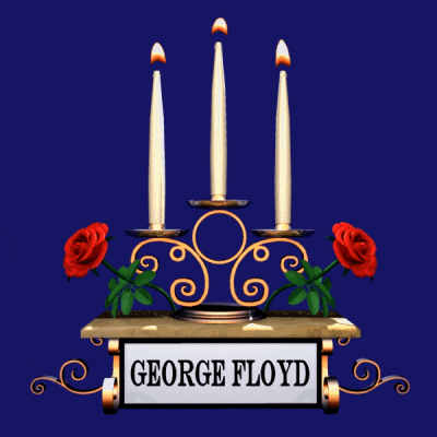 Candles With Name Of George Floyd GIF