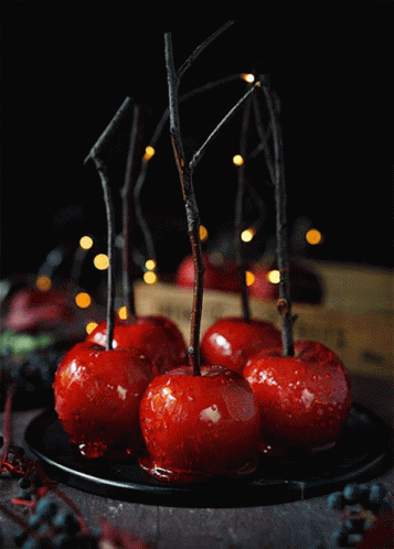 Candy Apples With Sticks