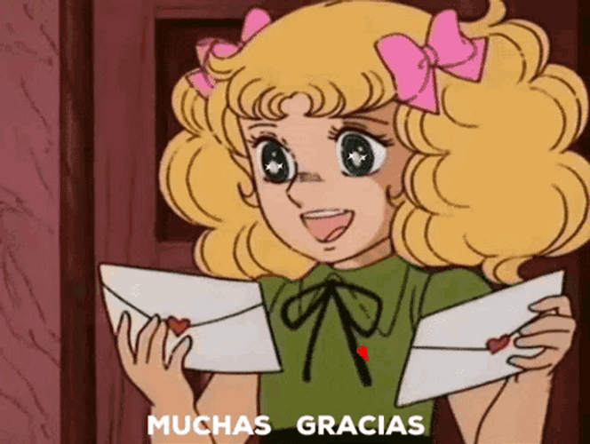 Candy Candy Reading The Mails Muchas Gracias GIF