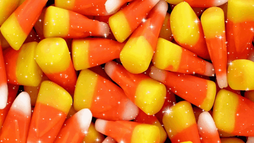 Candy Corn Glitter Effect GIF