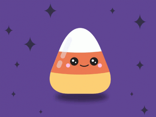 Candy Corn With A Surprised Look On Its Face GIF