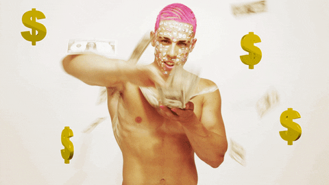 Candy Ken Money Flying GIF