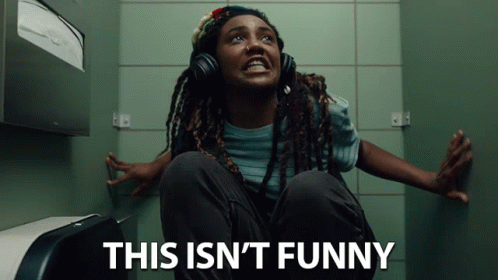 Candyman Aaron Brown Scared Inside Comfort Room GIF