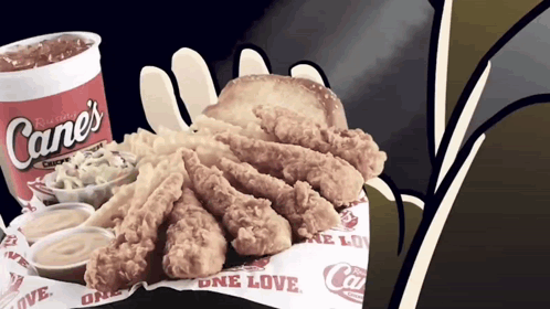 Cane's Chicken Sandwich and French Fries