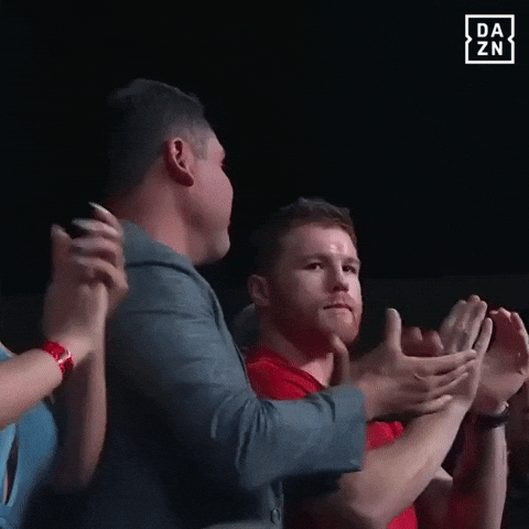Canelo Álvarez Clapping With Oscar De La Hoya GIF