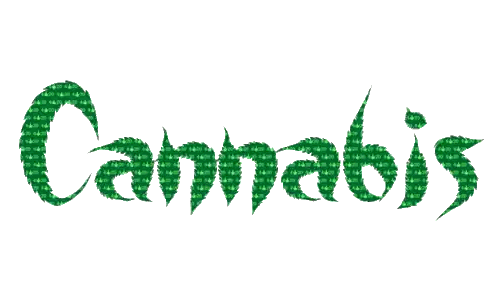 Cannabis Word Surrounded by Flowers