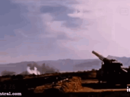 Cannon Firing On Hill GIF